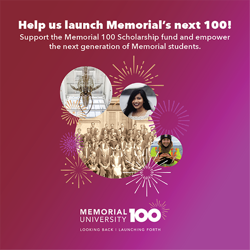 Circular images of students with illustrations of fireworks on a red and pink background with text reading